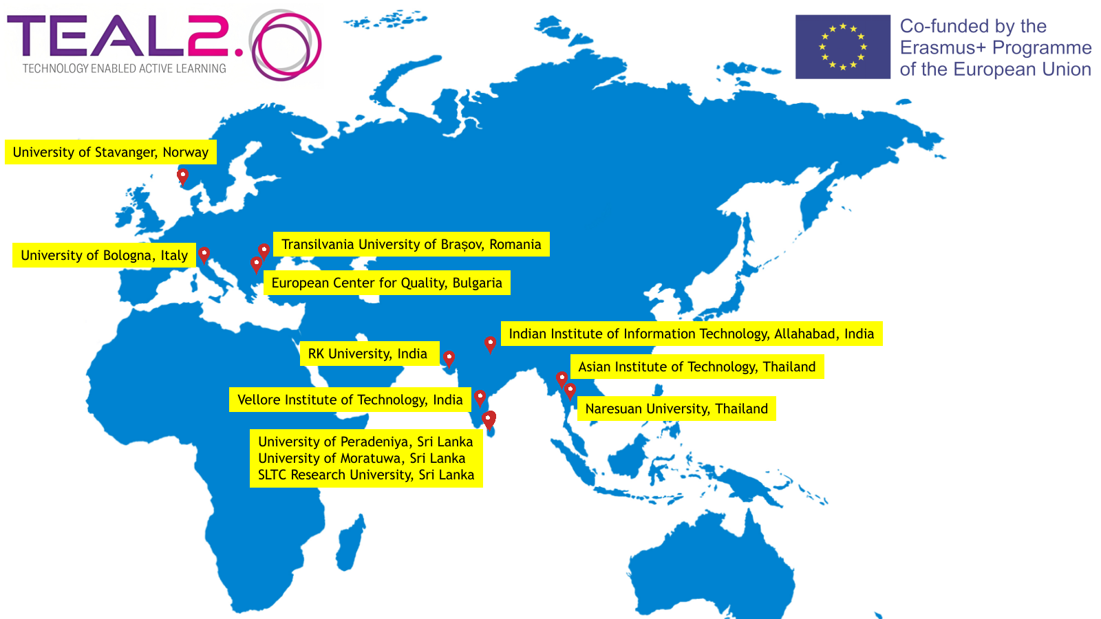 TEAL 2.0 Partner Map