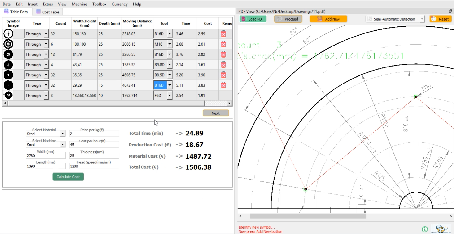 Technical drawing analysis software